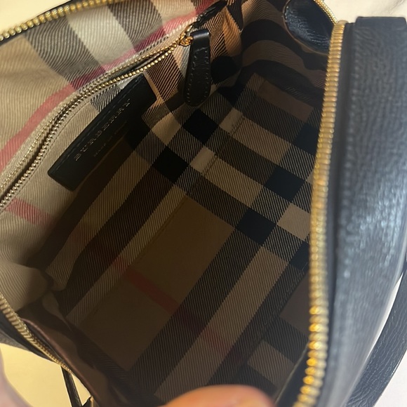 Burberry Boston Italian Leather Crossbody Classic Authentic Gold Hand Bag - Picture 10 of 17